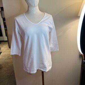 Mod Pod Scoop Neck Tunic/Tee, White 2X